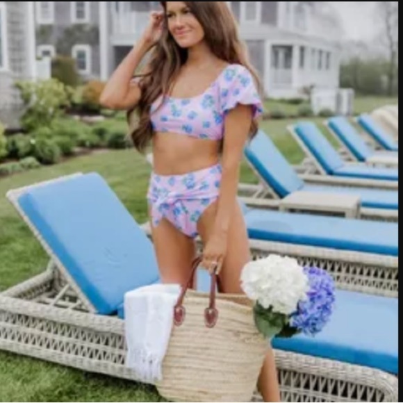 Floral Pink Bikini Set - Pink Lily x Caitlin Covington - Picture 1 of 5